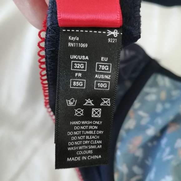 Cleo By Panache Kayla Butterfly Print Lace Balconette Bra 32G - Picture 14 of 16